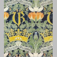 Tapestry design by C F A Voysey, produced in 1897..jpg